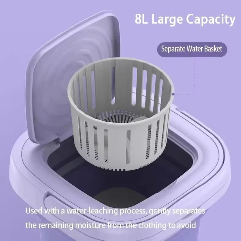 8L Portable Spin-Dry Laundry System