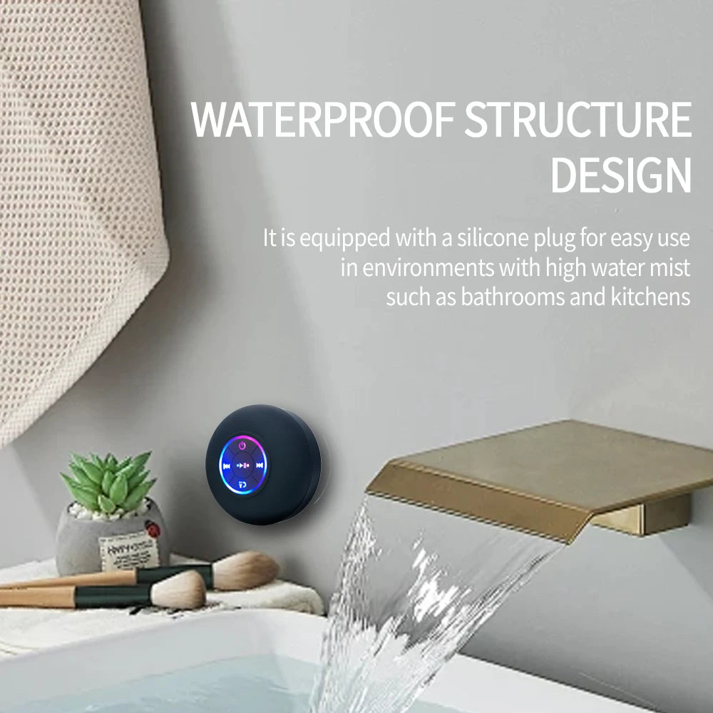 Aura LED Waterproof Shower Speaker