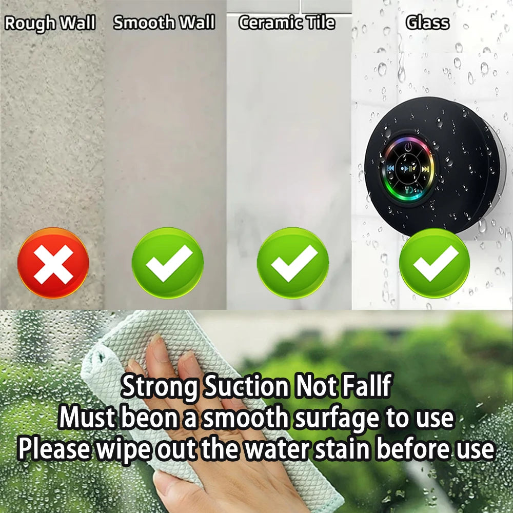 Aura LED Waterproof Shower Speaker